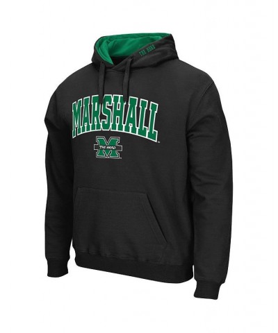 Men's Black Marshall Thundering Herd Arch and Logo Pullover Hoodie $23.64 Sweatshirt