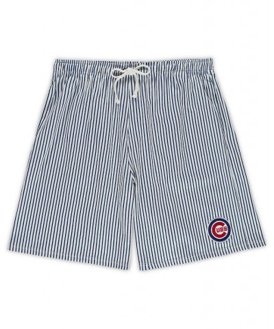 Men's White/Royal Chicago Cubs Big and Tall Pinstripe Shorts $24.29 Shorts