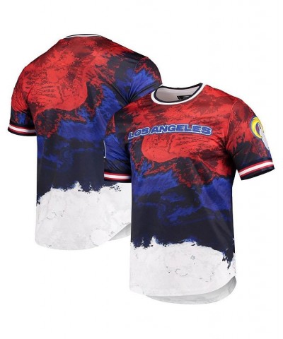 Men's Navy, Red Los Angeles Rams Americana Dip-Dye T-shirt $37.44 T-Shirts