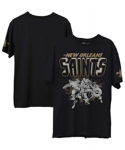 Men's Black New Orleans Saints Marvel T-shirt $19.35 T-Shirts