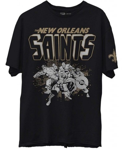 Men's Black New Orleans Saints Marvel T-shirt $19.35 T-Shirts