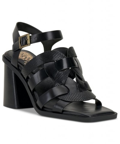 Isaminda Woven Fisherman City Sandals Black $56.99 Shoes